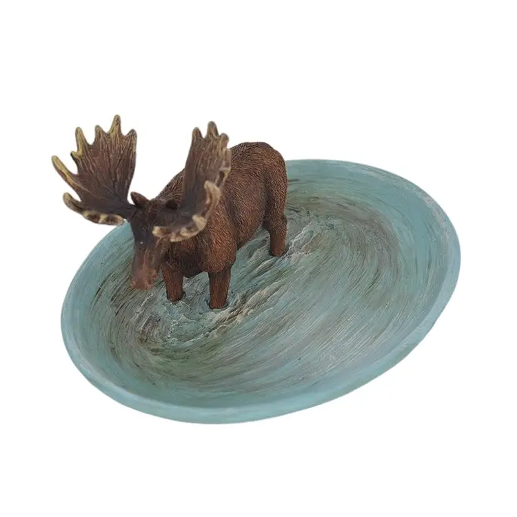 Custom Epoxy Resin Moose River Nordic Storage Fruit Tray Decoration