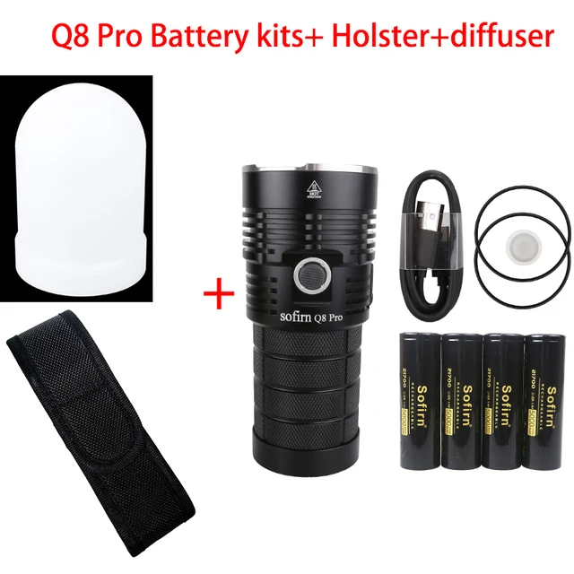 Sofirn Factory Logo напечатанный 11000 люмен высокомощный алюминиевый ручной Led Q8 Pro Zoom Focus водонепроницаемый фонарик