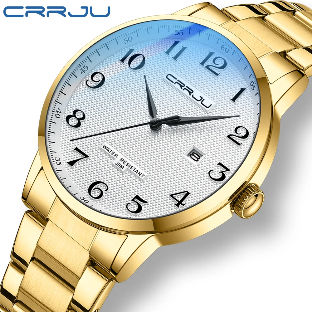 2023 newest private label Brand  stainless steel classic  perfect quartz japan movement gold mens watch
