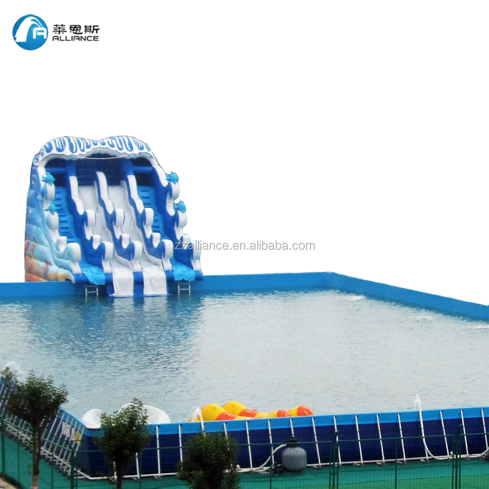 cheap customize size metal frame swimming pool inflatable swimming pool