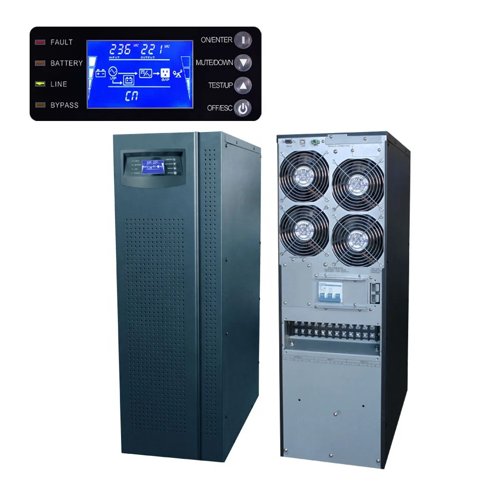 PVT3340KS 40KVA/32KW 3-фазный высокочастотный настоящий двойной конверсионный онлайн UPS чистый синусоидальный выход 380Vac