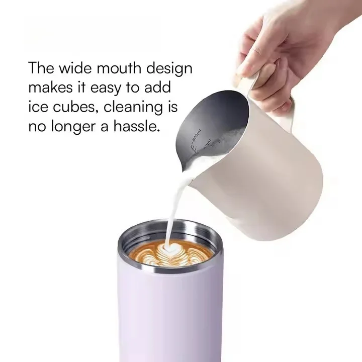 Free Coffee Mug Stainless Steel Insulated Coffee Cup with Lid Car Cup Holder Friendly Mug