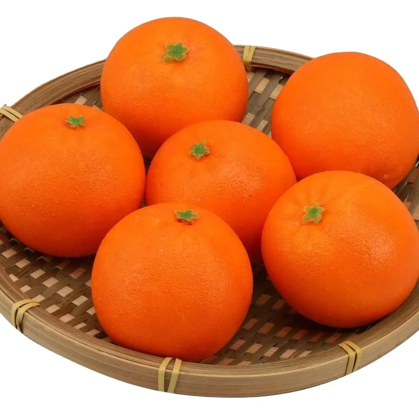lightweight cheap Lifelike Plastic Decorative Fruit Oranges Fake