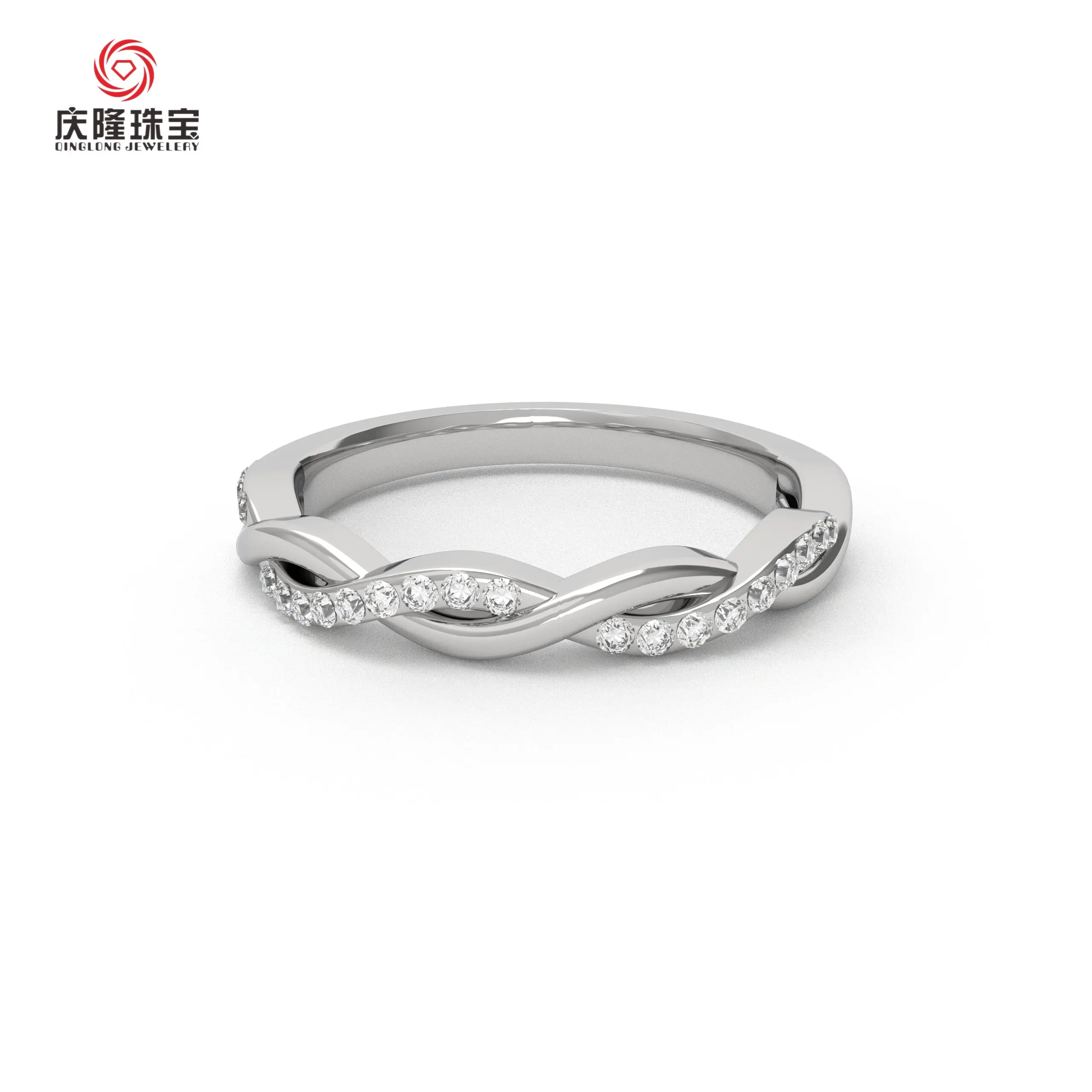Twist Arm Fashion Adjustable Lab Grown Diamond Finger Ring New for Engagement Arrival 14k/10k Gold White/rose Color CLASSIC IGI