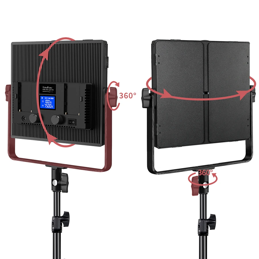 Professional RGB photography lighting led panel video light app control 60W 7500lm 504 leds 3200-7500K Ra96+ 9 preset effects