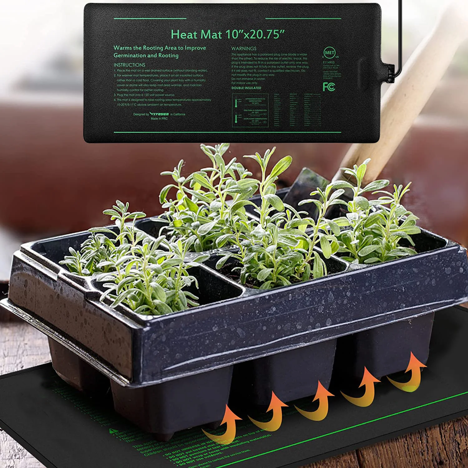 Plants & Flowers Seed Germination Home Garden Planting Heat Mat Propagation  Electric Plant Heating Pad