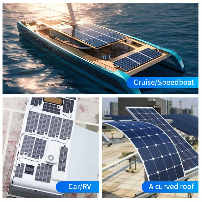 SUNMANSTER Solar 100W 150W 160W 200W 400W 170 Watt Monocrystalline Mono Eu All Full Black Flexible Solar Panel
