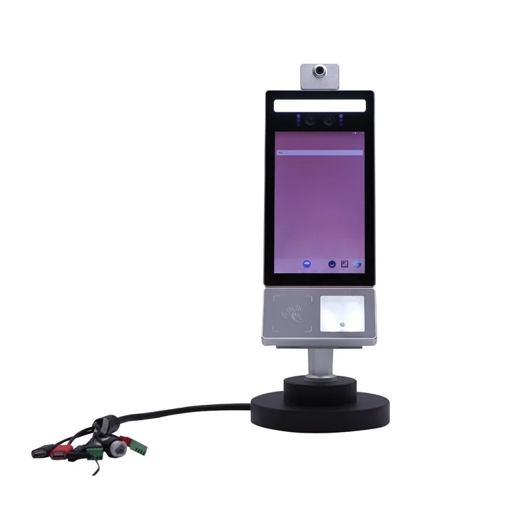 Hot Selling 8 Inch touch Access Control kiosk Face Recognition Temperature screening Kiosk wall mount or turnstyle gate install