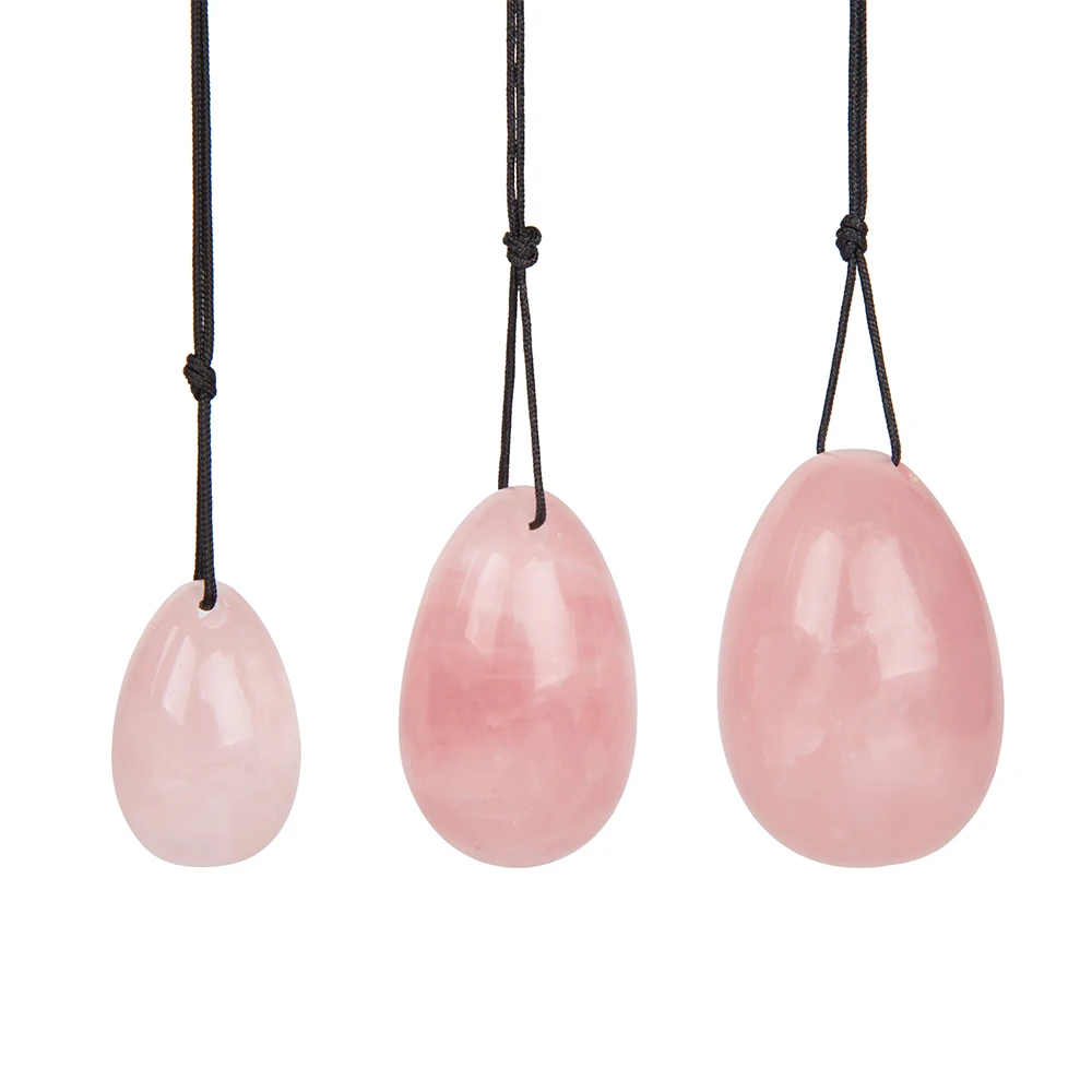 Nephrite Jade Eggs 3 pcs set Drilled Yoni for Training Love Muscles Woman Vaginal Exercise