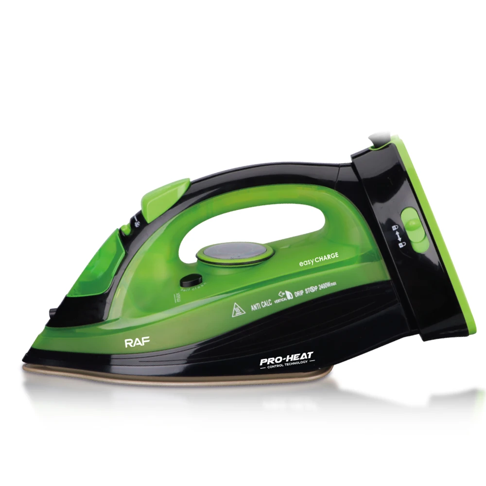 RAF Cordless 2400W Wireless Ceramic Coating Electric Handheld Garment Steam Iron with Automatic Cleaning