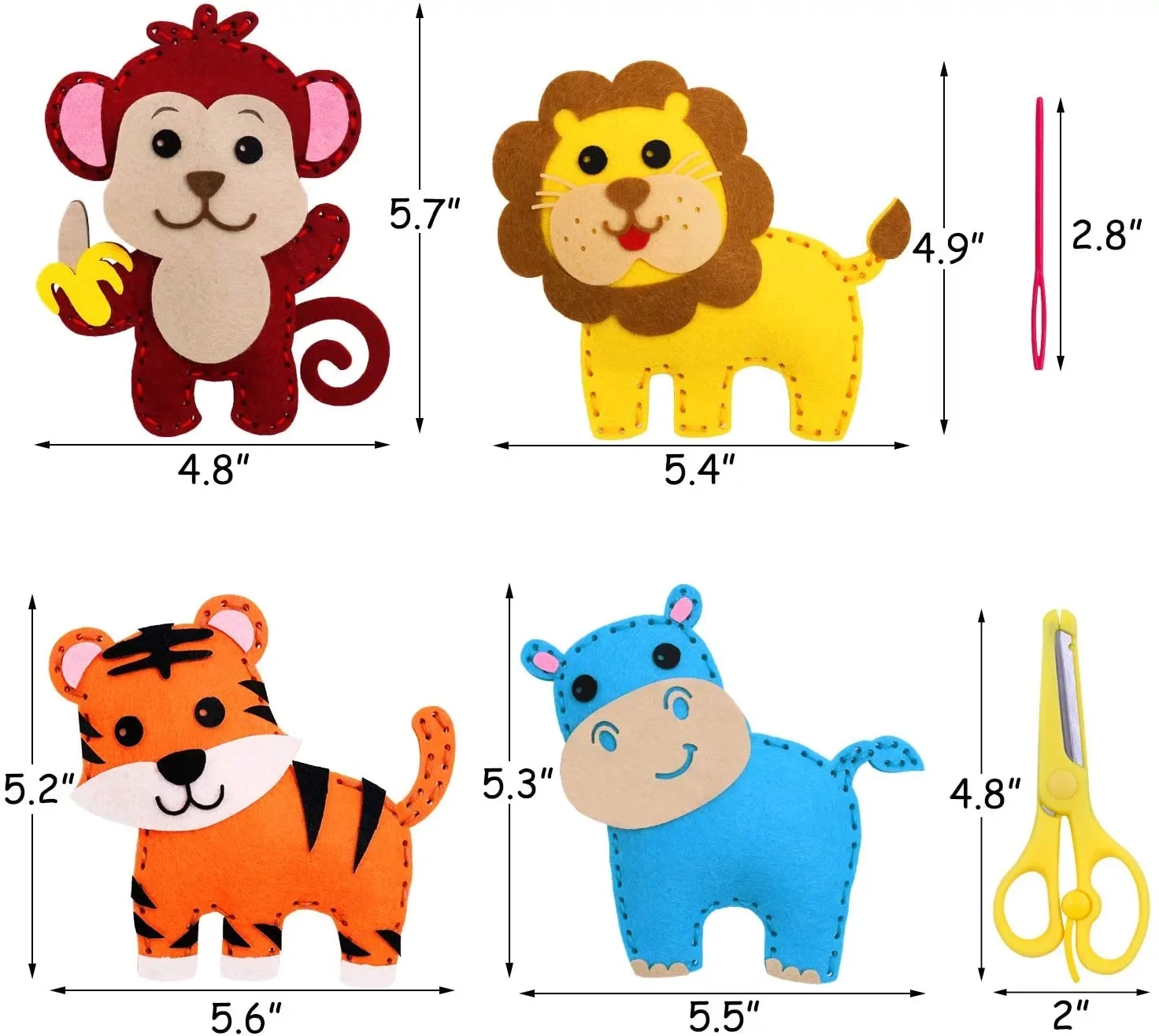 Custom Sewing Craft Kit DIY Kids Craft and Sew Set for Girls and Boys