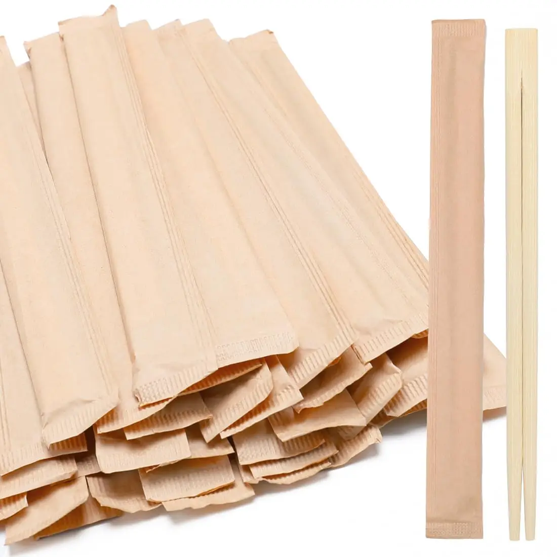 Individually Wrapped 21cm Customized Bamboo Chopsticks Disposable Twin Chopsticks Sushi Bamboo Chopsticks