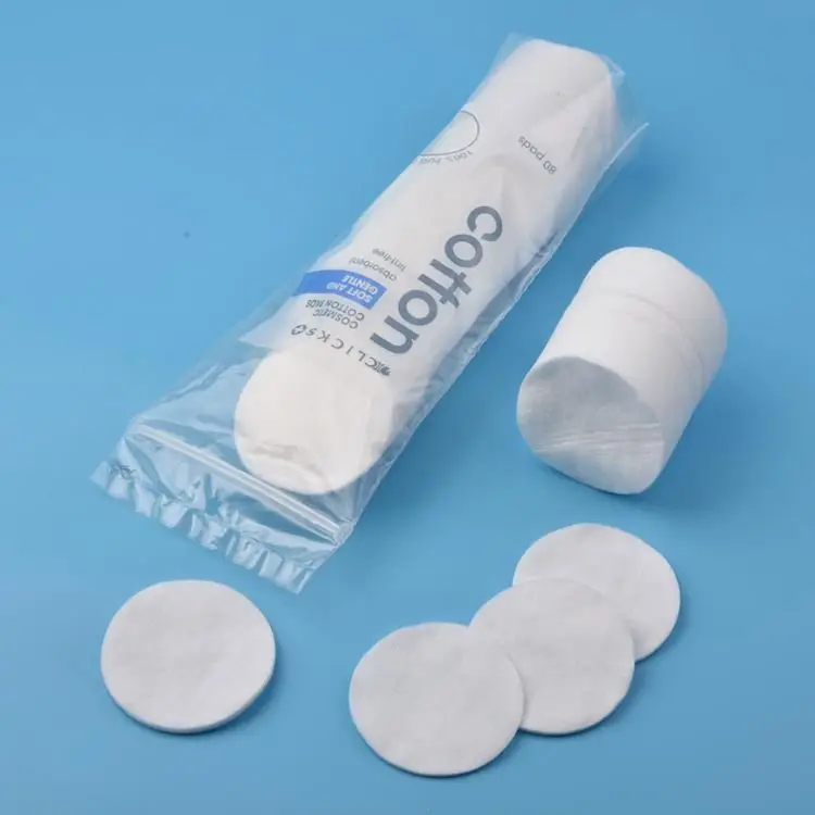 
100% Cosmetic cotton wool pads in manufacturers 