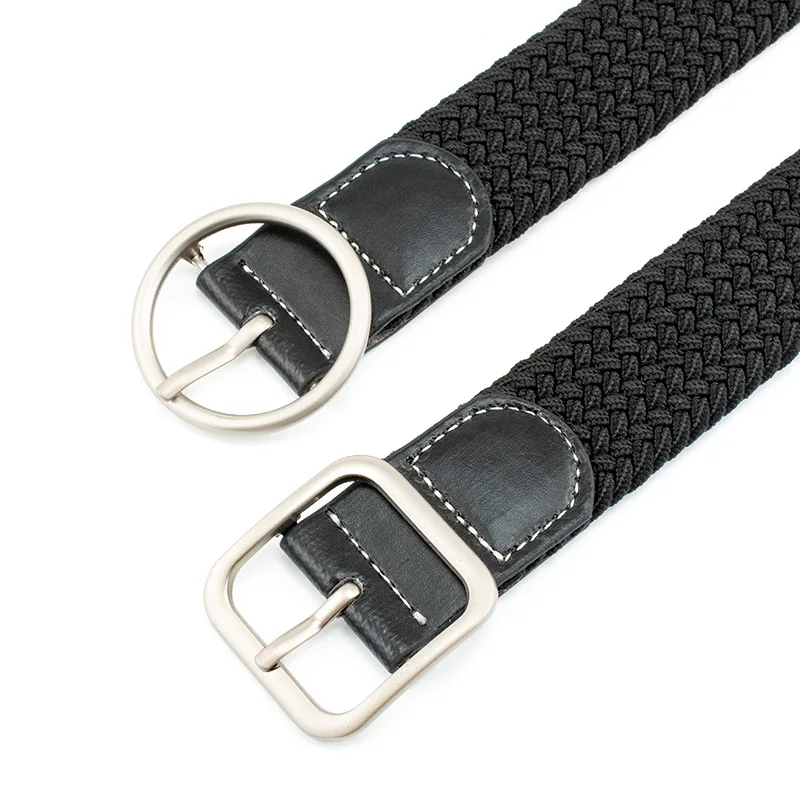 Factory Wholesale Woven Fabric Cotton Braided Stretch Webbing Elastic Belt for Men Women