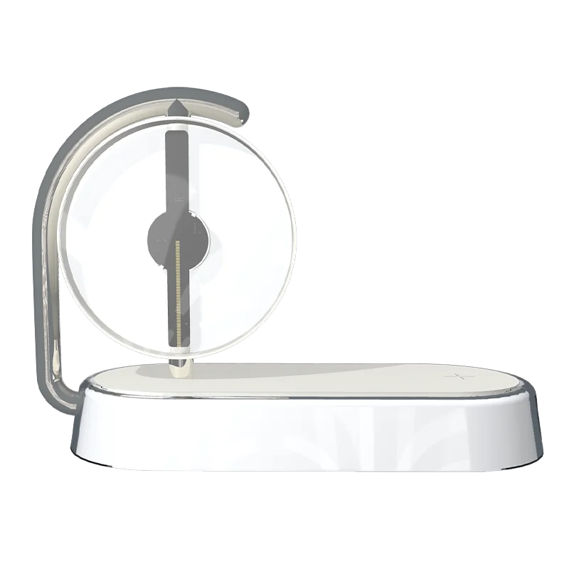 Touch Switch Mobile charge 3d hologram fan with night light Spining 360 Table small 3d hologram fan Portable 3d fan hologram