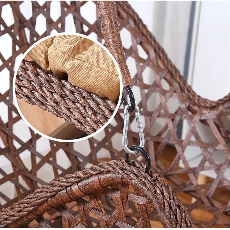 
Garden Porch Patio Outdoor Metal Rattan Wicker Hanging egg cheap Adult Swing Chair 
