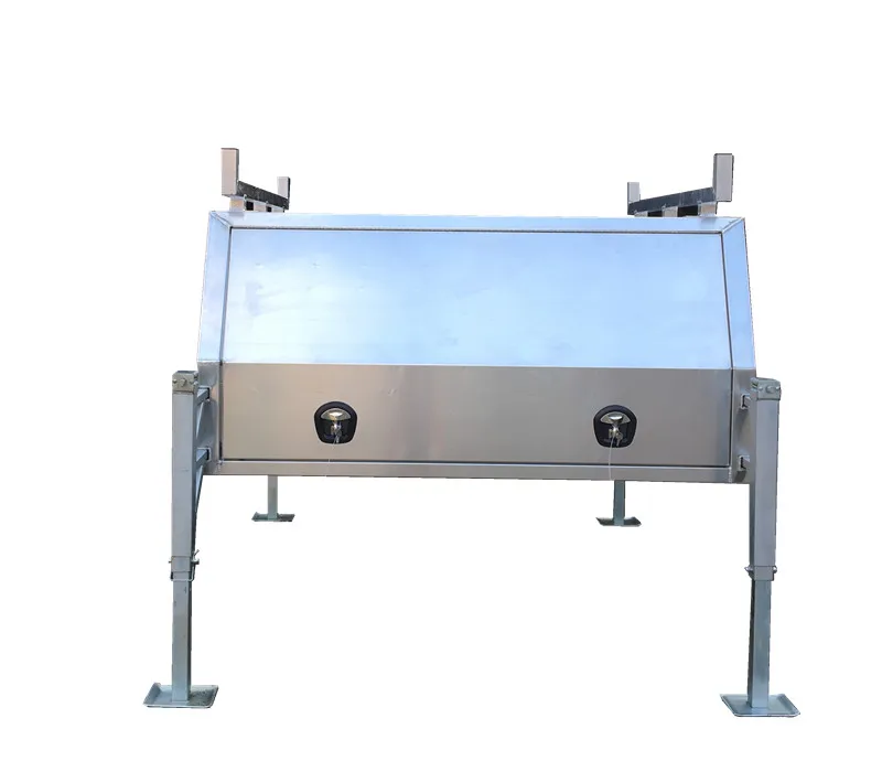 Wholesale Custom Powder Coated Dual Cab Ute Tray Aluminum Canopy With Heavy Duty Roof Rack