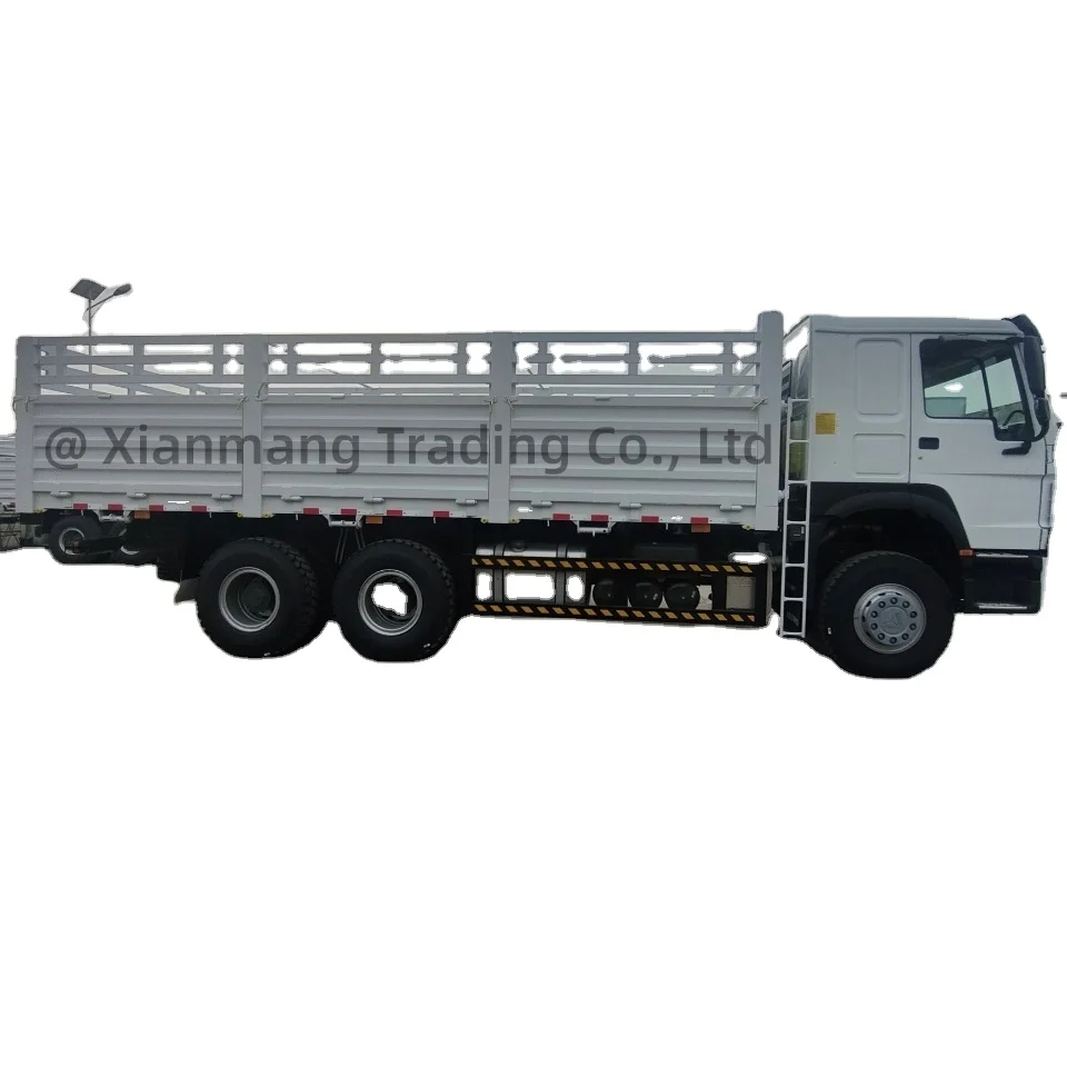 Sinotruck HOWO 371HP 30t LHD Fence Cargo Lorry Dolly Full Side Wall Board cargo truck Used cargo truck