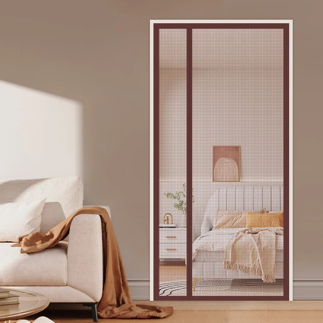 2024 Hot Sell Magnetic Door Screen Fly Screen Magnetic Soft Screen Door Mesh With Magnet