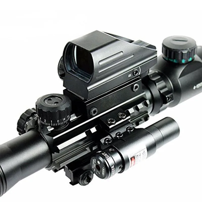 Прицел Комбо 4-16x50EG двойной световой прицел + 4 Reticle красная/зеленая точка с креплением 20 мм