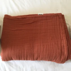 Custom Organic Muslin Swaddle Bamboo Cotton Fabric Blanket Muslim Baby Blankets