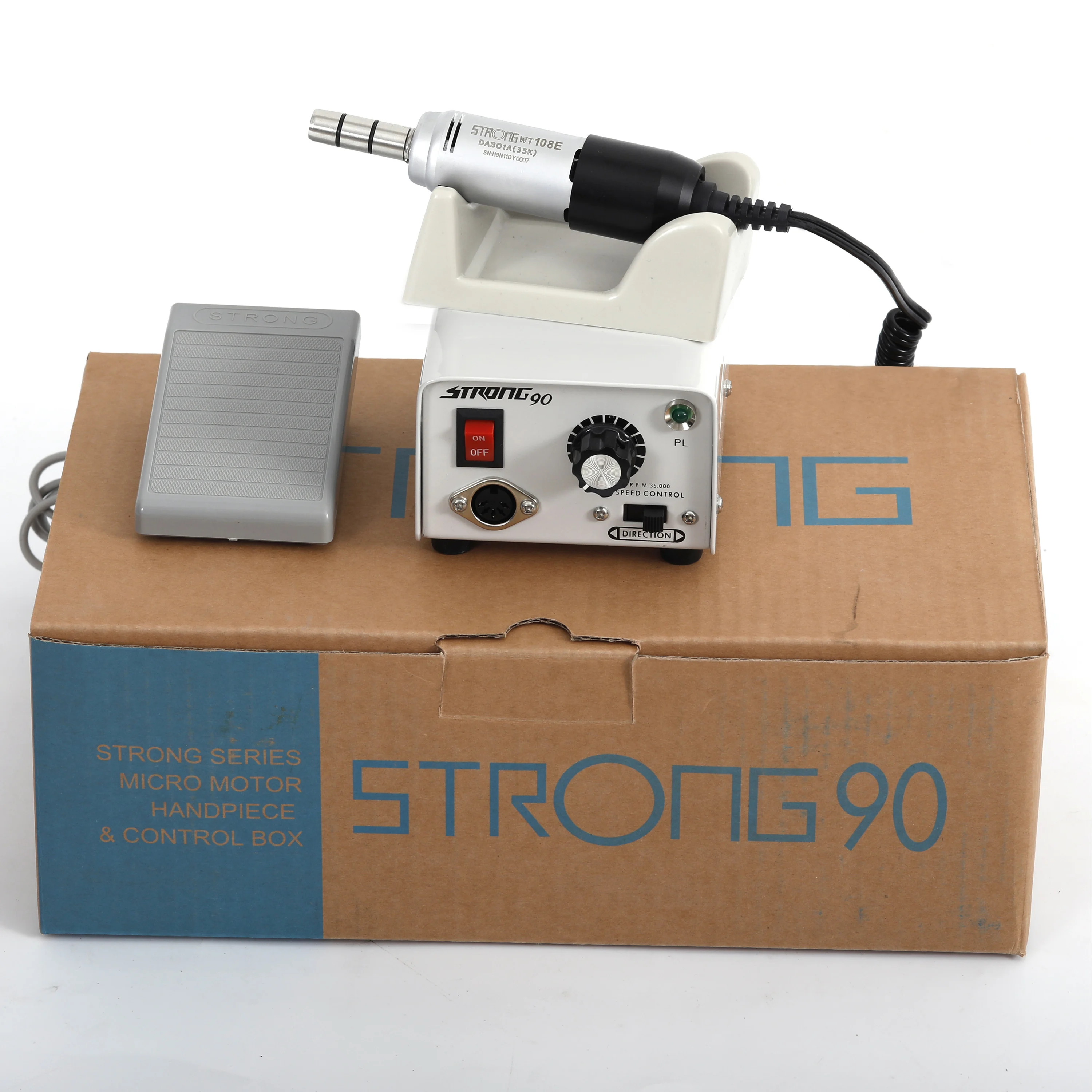 Dent Lab Polishing Micro Motor E Type Handpiece 35000rpm 35k Carbon Brush Micromotor Dental Strong 90