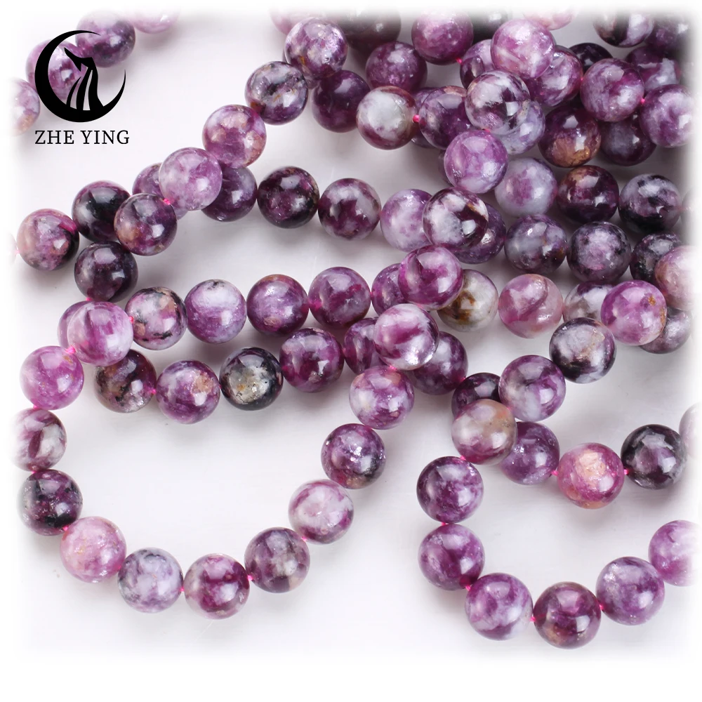 Бусины из фиолетового Изумрудного камня, 6/8/10 мм