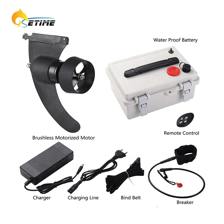 Motorized Paddle Board with Electric Powered Motor Fin