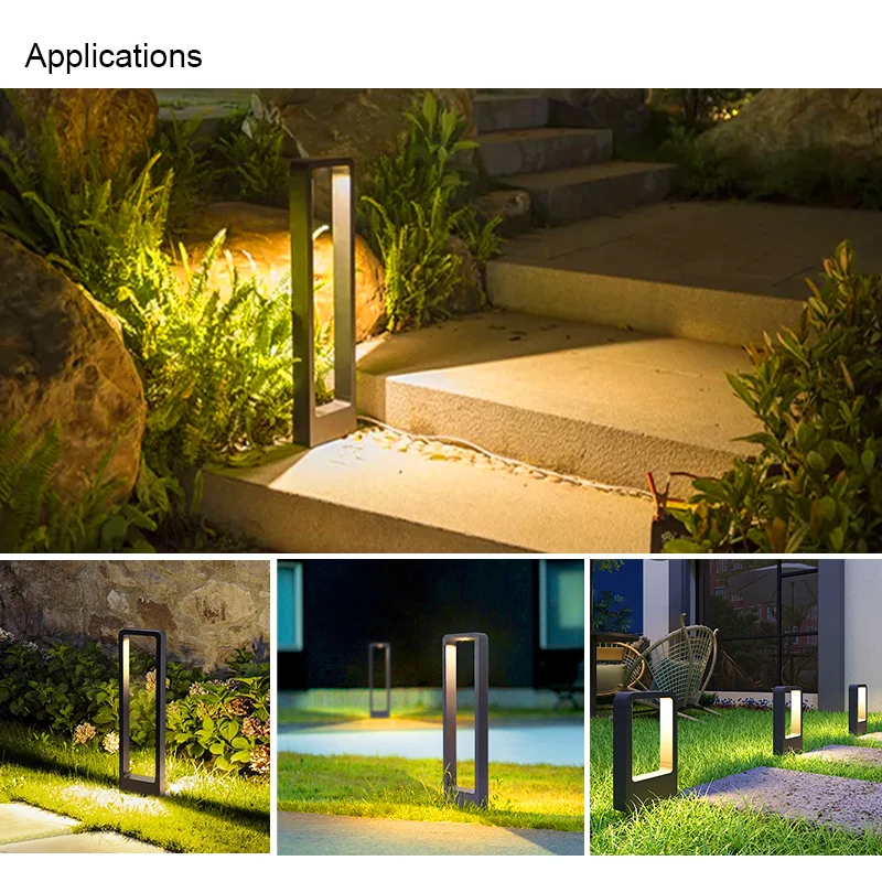 Modern waterproof Aluminum Landscape Lights Street Post Light Outdoor Garden Lawn Lamp