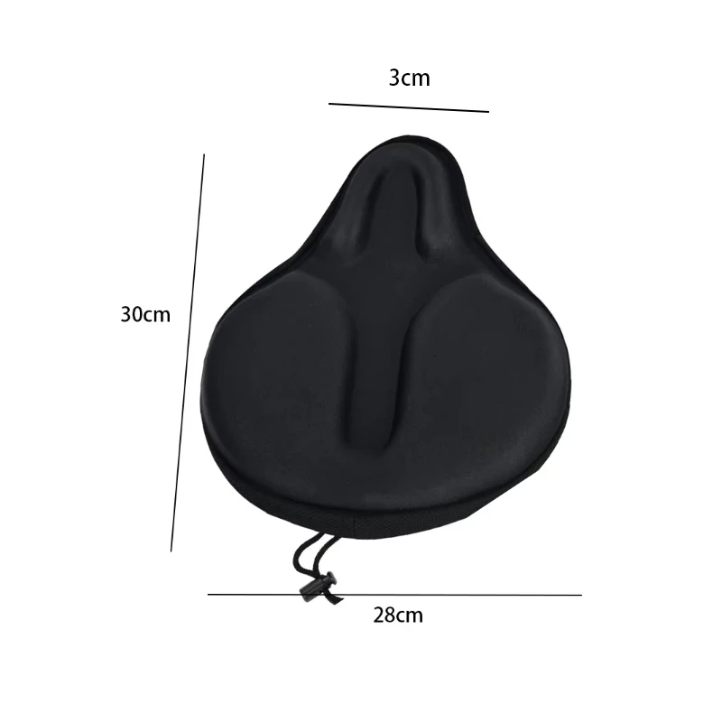 Soft Silicone Seat Cushion Cover for Road Bicycles Thickened Widened Mountain Bike Fitness Bike Seat Cover