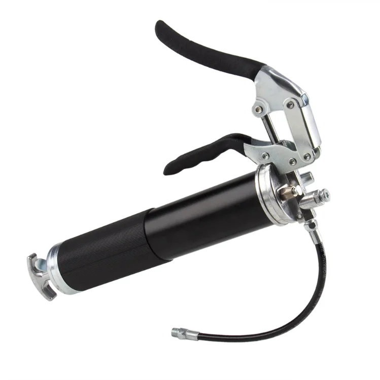 Heavy duty Professional high performance 6000psi pistol grip grease gun with aluminium barrel