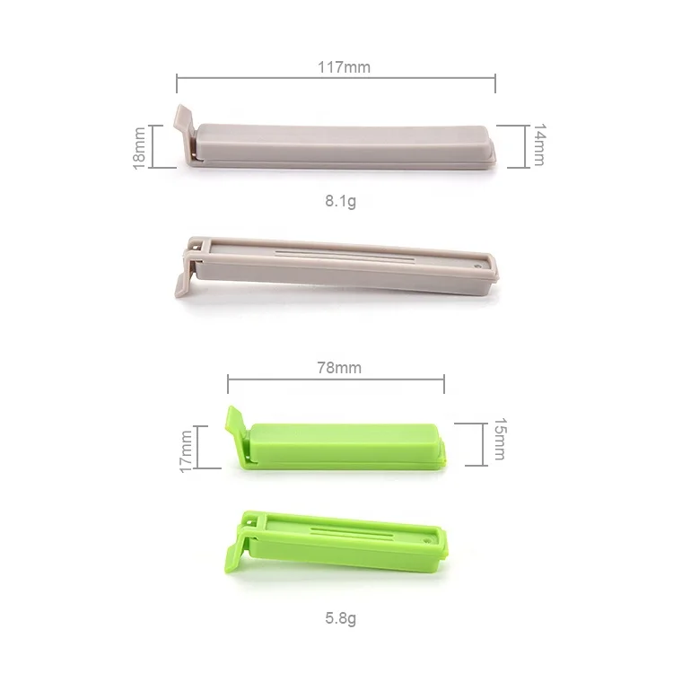 Curved Design Kitchen Home Practical Size Combination Plastic Chip Clips Sealing Bag Clips for Food Packages