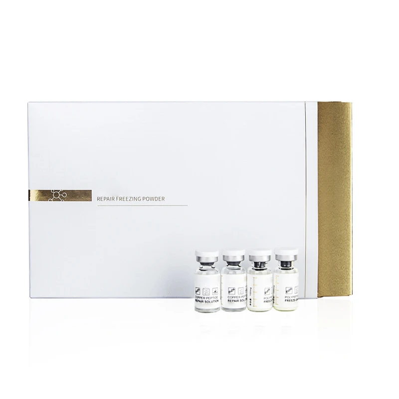 Синий медный пептид GHK Cu порошок сыворотка набор против морщин Омолаживающая кожа укрепляющий и подтягивающий рост пептиды Глубокое восстановление