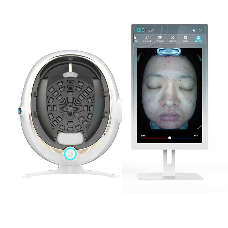 New Invention Magic Mirror Skin Detector Bitmoji 3D Facial Scanner Camera Tester for Skin Analysis Beauty Salon Use Spa