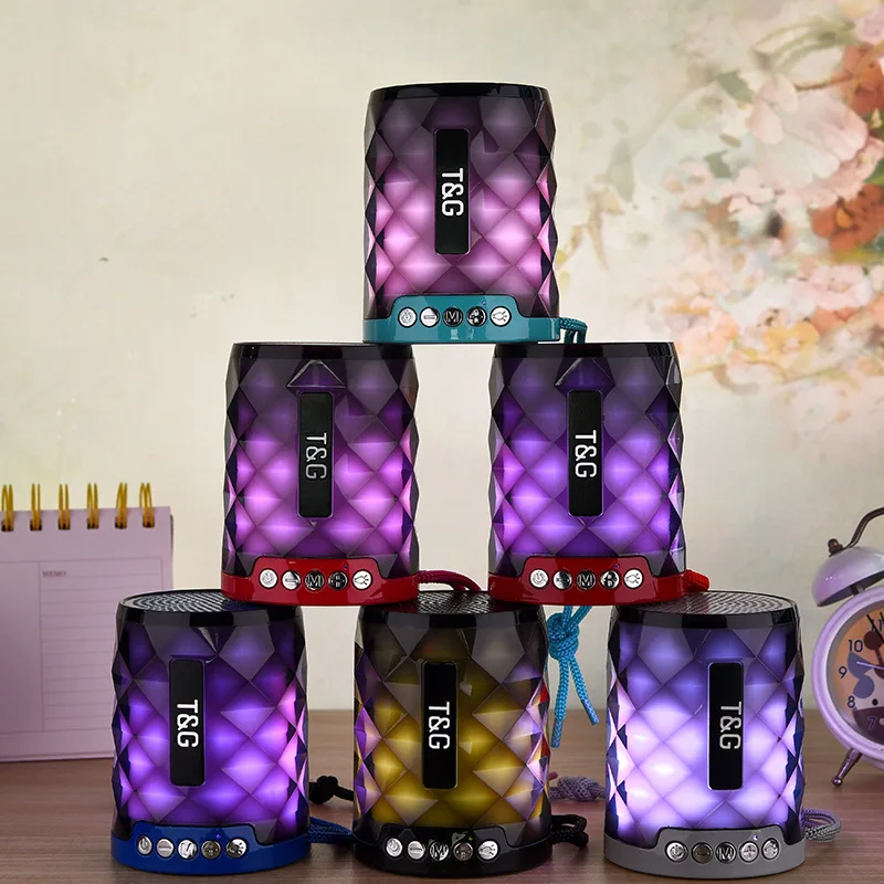 Night Light Changing Wireless Speaker Portable  Colorful LED Handsfree Micro SD AUX-in Supported Speaker