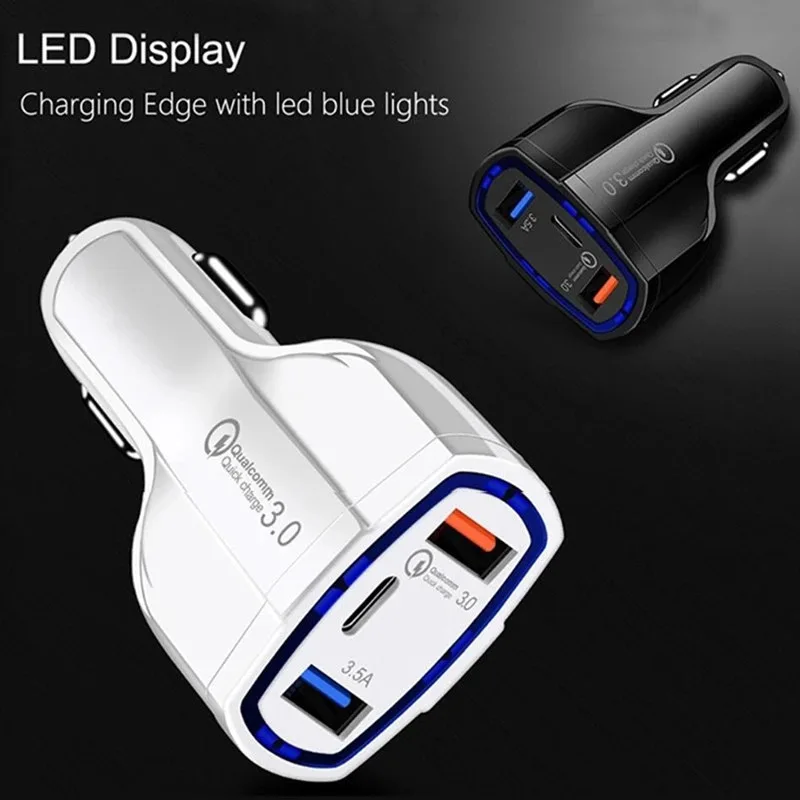 Dual usb QC3.0+PD fast car smart battery charger USB Charger Quick Charge 3.0 for car