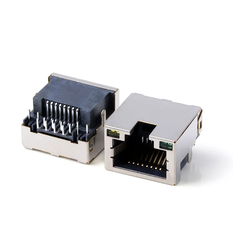 manufacturers network 8P8C ethernet rj45 Jack female connector shielded rj45 pcb connector with led light