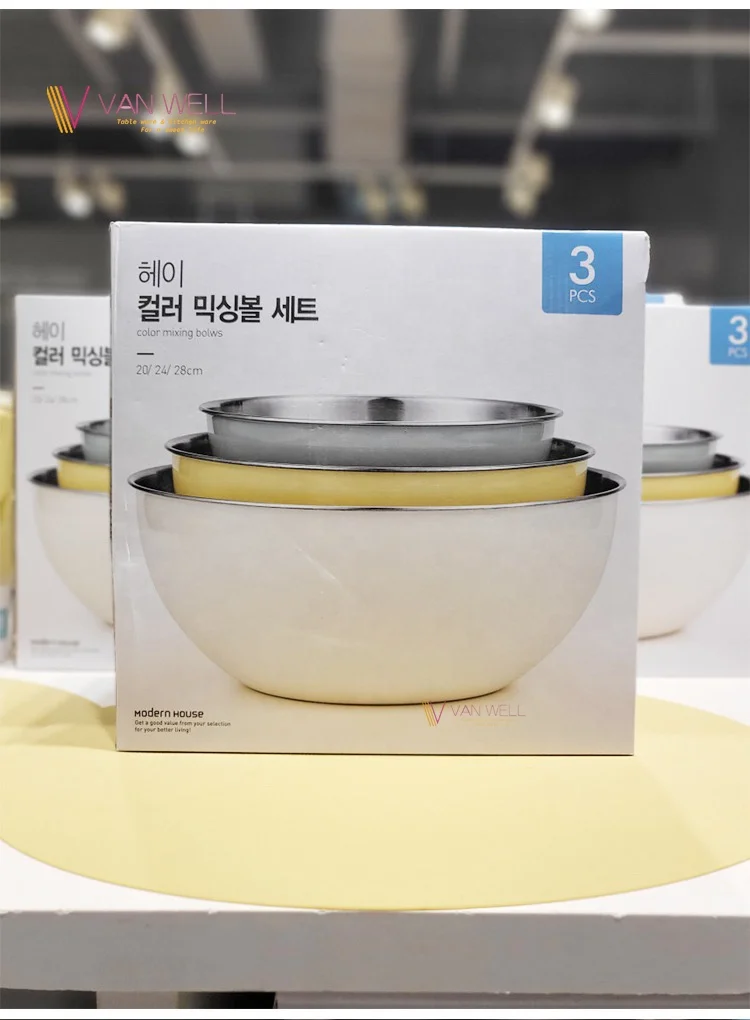 Stainless Steel Mixing Bowls Set Nesting Bowls Kitchen colorful Food Storage Organizers Ecofriendly salad maker