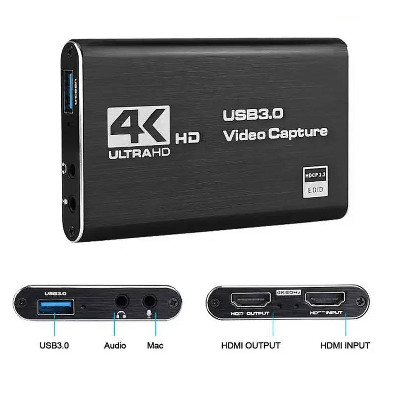 4K 60fps Live HD HDMI к USB 3 0 видеозахвата карты записи захвата для Xbox PS4 Living широковещательное