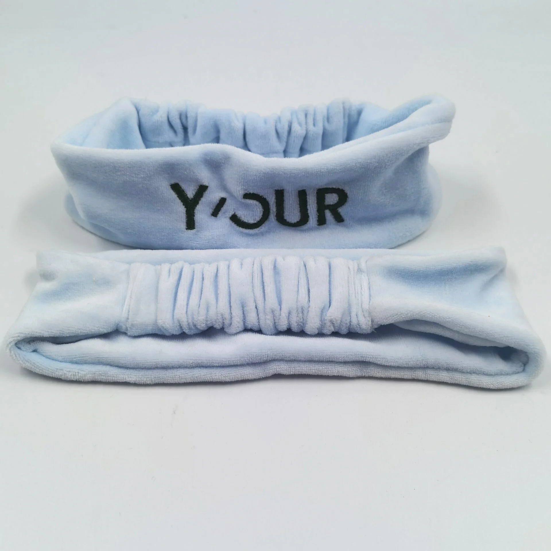 Custom Logo Stretch Washable Facial Band Makeup hairband hair wrap velvet Spa Headband