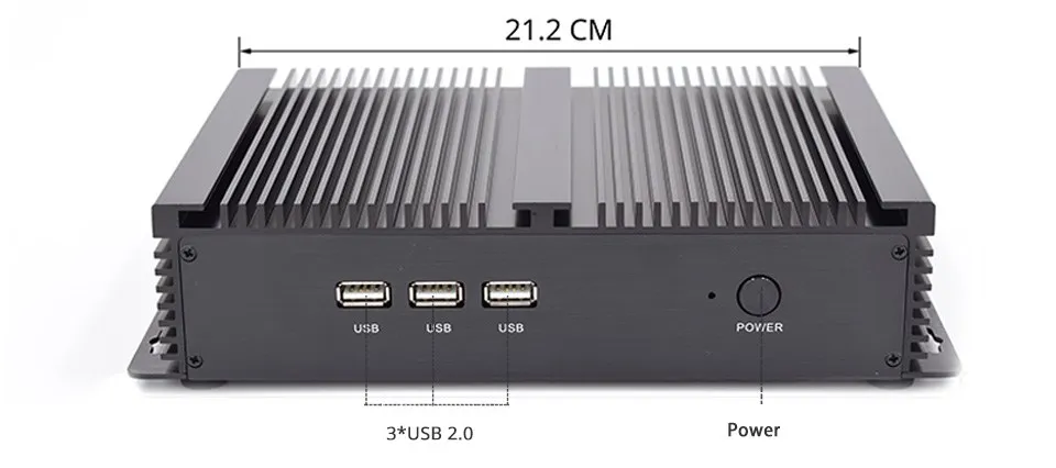 Wholesale Fanless Industrial Computer Core i5 4200U 4278U Msata SSD+SATA 3.0 HDD Dual Display support RS232 Industrial Mini PC