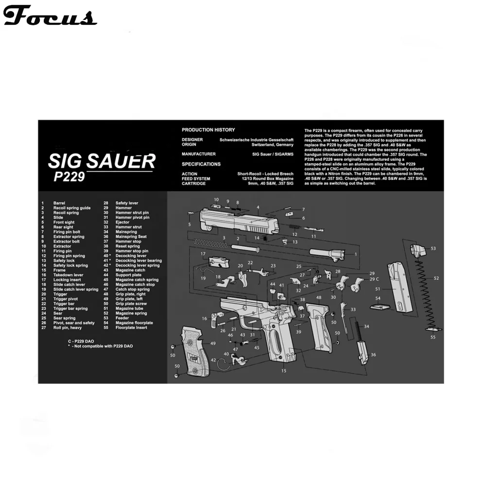 Gun Cleaning Mat Custom Logo Tactical Parts Accessories
