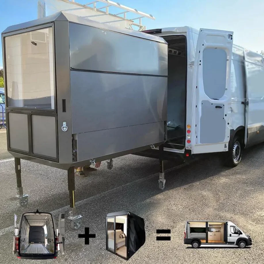 Van Box Camper Pop Up Conversion Kits Off Road Camper Trailer Rv Motorhome 4X4 Interior Space Renovation New Product