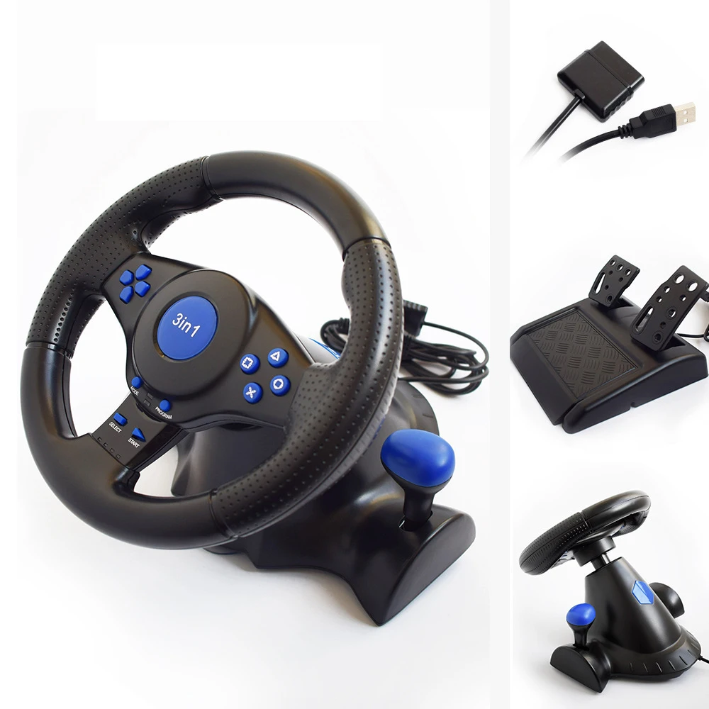 3 в 1 Вибрационный Профессиональный Игровой руль для гоночного колеса Volante Gamepad Usb Para Pc Ps Xbox One Sx 360 серии X Ps3 Ps2