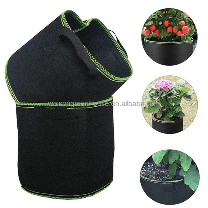 3/5/10/15/20/25/30 Planter Grow Bag Tree Seeding Pot Fruit Fabric Plant Pots Flower Pot 100 Gallon Grow Bags for Planting