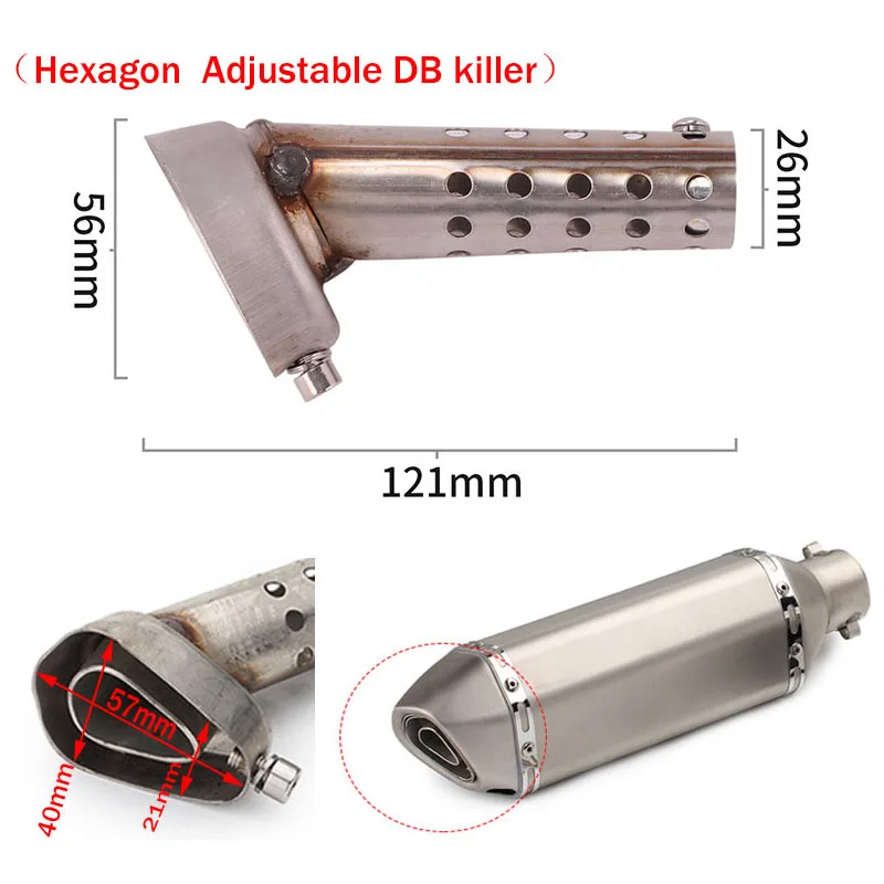 Глушитель выхлопной трубы мотоцикла, глушитель для Akrapovic Yoshimura Laser IXIL SC PROJECT M4 AR, 42/45/48 мм