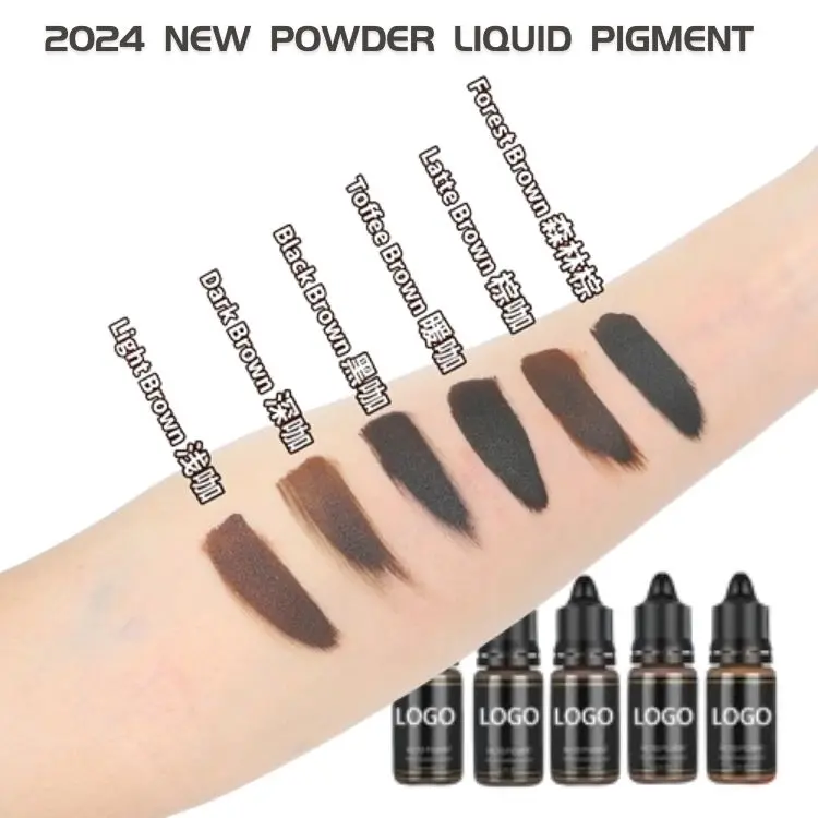 Wenshen Custom Brand LOGO 2024 NEW Permablend tattoo ink Powder Liquid Permanent Makeup Pigment for Eyebrow eyes lips scalp