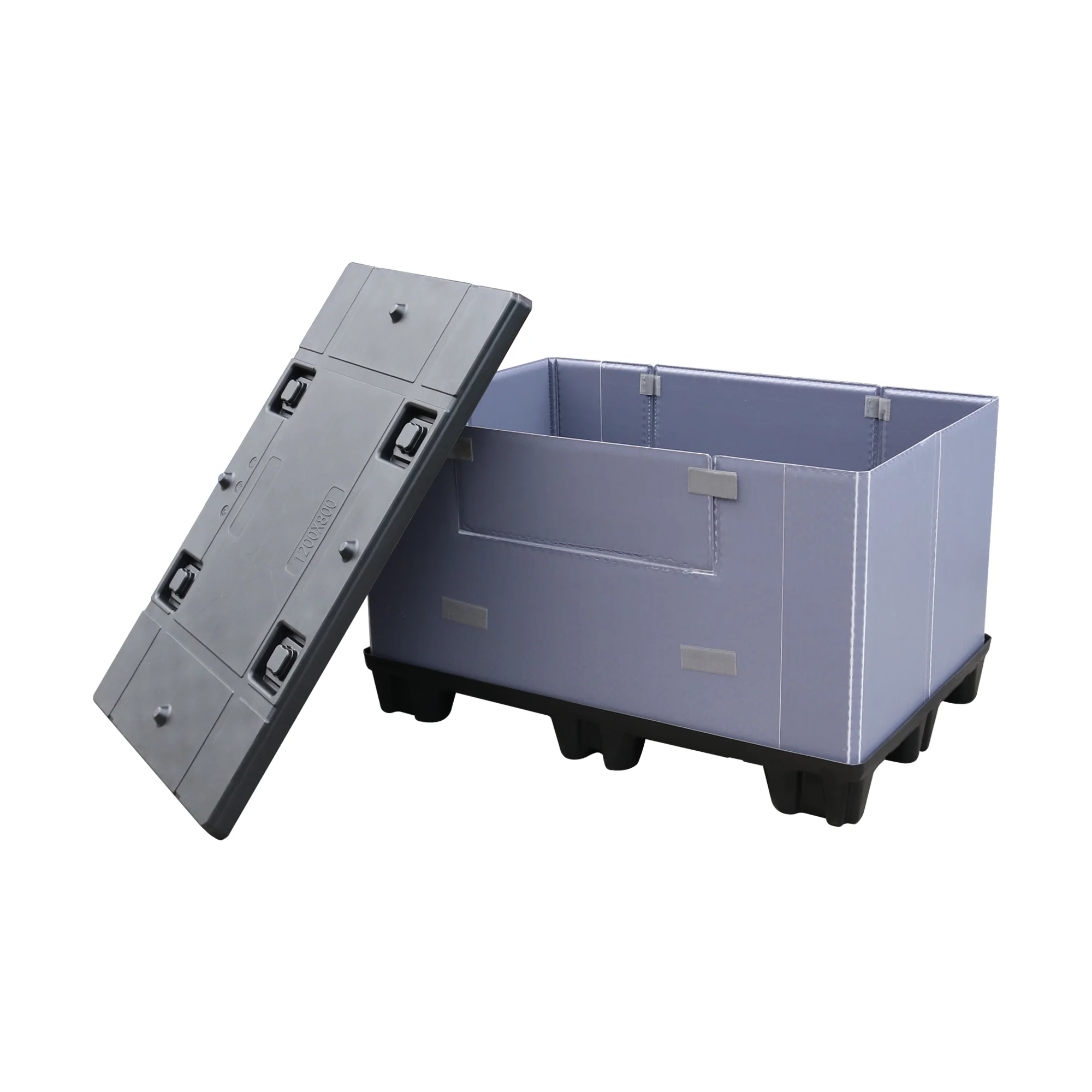 QS Factory Sale Excellent Welldon High Volume Plastic Pallet Pack Sleeve Container Storage Box For Transportation Packaging