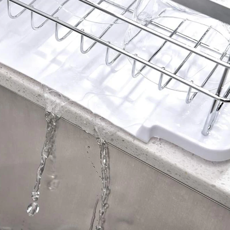 Stainless Steel Shelf Single Layer Dish Drain Rack Drying Rack For Kitchen Cabinets Tableware Can Drain Board