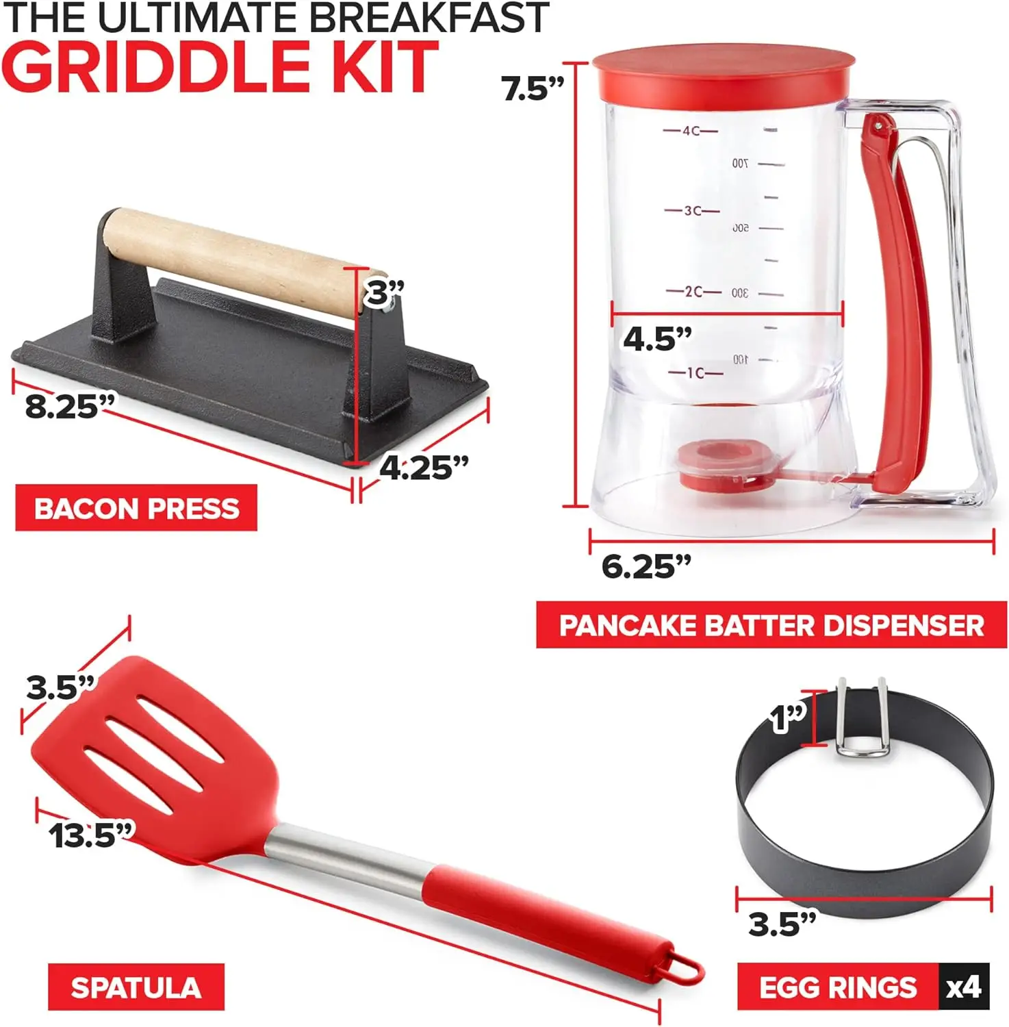 Pancake Batter Dispenser/Peanut Butter Dispenser Batter Funnel Separator Baking tool, suitable for cupcakes, waffles, muffin